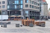 Leipziger Burgplatz eingezäunt: Was wird hier aufgebaut?