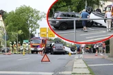 Verkehrschaos in Dresden-Strehlen: Schwerer Unfall mit mehreren Fahrzeugen