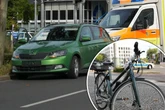 Prager Straße kurzzeitig gesperrt: Skoda kollidiert mit Radfahrerin