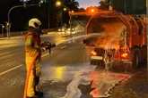 Müllauto in Dresden-Pieschen brennt plötzlich: Was war da los?