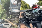 Heftiger Unfall vor Kurve: 18-Jähriger gerät in Gegenverkehr, Wagen nur noch Schrott