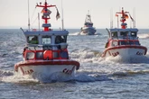 Training für den Ernstfall: Seenotretter durchpflügen die Nordsee