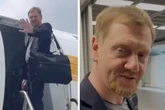 MP Kretschmer am Dresdner Flughafen unterwegs: "Nur nette Menschen getroffen, die lächeln"