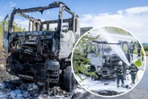 Lkw bis auf Karosse niedergebrannt: Vollsperrung auf Bundesstraße in Sachsen