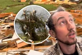 Tornado reißt Haus in Stücke: Mann ist mittendrin, filmt alles und kriecht aus Trümmern
