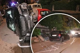 Chaos-Flucht in Dresden: Bekiffter Range-Rover-Fahrer demoliert 13 Fahrzeuge und überschlägt sich