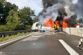 Lkw in Vollbrand: A81 zwischen Sulz und Empfingen voll gesperrt