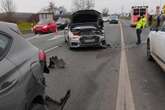 Beliebte Straße zum Nova-Center dicht: Vier Autos in Unfall verwickelt