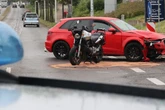Kreuzungscrash in Chemnitz: Audi kracht mit Motorrad zusammen