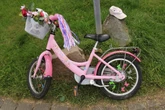 Mädchen springt vom Fahrrad, bevor Transporter-Fahrer drüberrollt