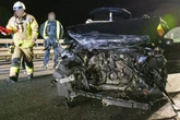Vollsperrung nach Crash auf A63: Fünf Personen verletzt - Unfallursache Streitthema