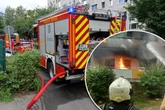 Feuer im Dresdner Westen: Flammen schlagen aus Plattenbau-Wohnung