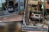 Benz-Fahrer kracht durch Glasscheibe und landet im Kassenbereich