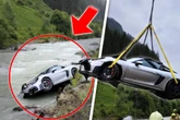 Riskantes Überholmanöver endet im Fluss: Urlauber mit Miet-Porsche verunglückt