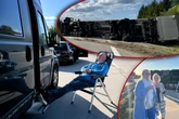 Mega-Stau nach Laster-Crash auf A24: Wartende machen das Beste draus!