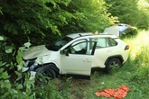 Taxi kracht in Baumstumpf: Hoher Sachschaden und ein verletzter Junge
