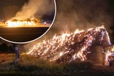Feuer-Inferno in Sachsen: Hunderte Strohballen abgefackelt