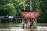 Ahoi Chemnitz! Schilfboot auf dem Schlossteich