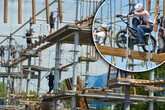 1,2 Millionen Euro und 90 Tonnen Stahl: Kletterpark bei Leipzig feiert Neueröffnung