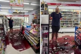 Ausraster im Urlaub: Tourist zerschlägt Weinflaschen im Supermarkt