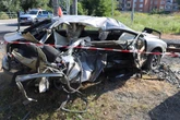 Horror-Crash am Bahnübergang: Fluchtwagen von Zug weggerammt