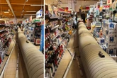 Schädel-Hirntrauma im REWE-Markt: Metallrohr knallt auf Kunden!