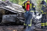 Schwerer Unfall auf der A3: Volvo brennt lichterloh