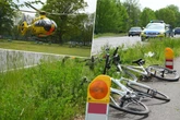 Rettungshubschrauber im Einsatz: Kind (10) stürzt bei Fahrradtour