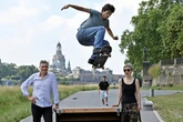 Skate-Boom in Dresden: Improvisierter Treffpunkt unter Albertbrücke soll sicherer werden