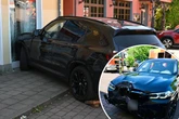BMW kracht in Sparkassen-Filiale im Leipziger Osten