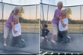 84-Jährige springt zum ersten Mal auf Trampolin: Ihre Reaktion berührt so viele