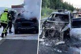 Wohnwagen-Gespann fängt auf A7 Feuer: Fahrer verhindert Schlimmeres