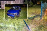 Suff-Fahrt im Erzgebirge: Suzuki durchbricht Grundstückszaun
