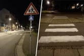 Krummer Zebrastreifen verwundert Autofahrer in Dresdner Neustadt: Wer steckt dahinter?