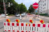 Schaden nach Havarie in Leipzig behoben: Straße bleibt für Autos trotzdem gesperrt