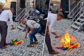 Flaggen-Verbrennung auf dem Altmarkt: Staatsschutz ermittelt gegen Ex-AfD-Politiker!