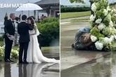 30 Minuten im strömenden Regen: Floristin rettet Hochzeit mit ihrem mutigen Einsatz