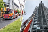 Brand auf Dach des WTC gelöscht: Feuerwehr rückt ab