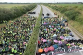 AfD-Bundesparteitag: Delegierte bereits in der Messehalle, Demonstranten blockieren Autobahn