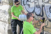Testreihe in Dresden gestartet: Hightech-Laser soll Graffiti wegpusten