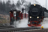 Orkanböen auf dem Brocken: Harzer Schmalspurbahnen stehen still!