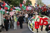 Pro-palästinensische Demo läuft von Leipzig Richtung Flughafen - Mit antisemitischen Zeichen