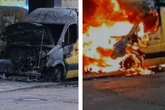 Transporter-Inferno erleuchtet Stuttgarter Abendhimmel
