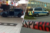 Spektakulärer Einbruch in Einkaufszentrum: Diebe rasen mit Golf durch Eingangstür