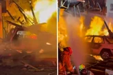 Heftige Explosion legt "Domino&#039;s"-Filiale in Schutt und Asche