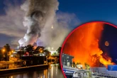 Feuerwehr kämpft sich durch Flammeninferno: Einsturzgefahr erschwert Löscharbeiten auf Großmarkt
