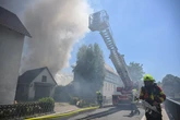 Brand in Ostsachsen: Feuerwehr mit Großaufgebot im Einsatz