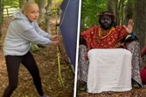 Wütende Ortsbewohner greifen "afrikanischen Stamm" im Wald von Schottland an