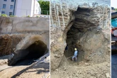 Überraschungsfund im Erzgebirge: Arbeiter entdecken riesigen Stollen unter Edeka-Baustelle
