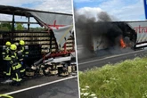 Brennender Bierlaster sorgt für Stau auf der A3 bei Bad Camberg